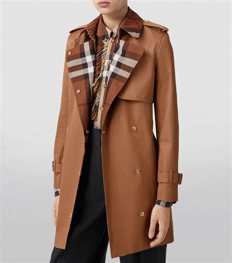 burberry cotton gabardine trench coat with regimental piping|burberry gabardine vintage check.